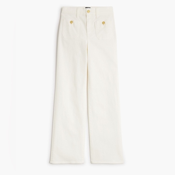 J.CREW White Tall slim wide-leg sailor jean in all-day stretch Size 32 Tall - Picture 5 of 5